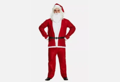 Papá Noel Navidad Hombre Disfraz Papá Noel Vestido Traje Adulto Conjunto Foto 1 de 4