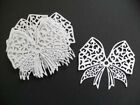 8 DIE CUT WHITE BOWS  FOR CRAFTS