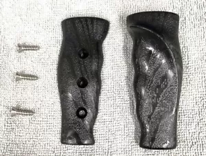 BLACK - Molded Wood Grain Pistol Grips & Screws HURST OEM Mopar Shifter Handles - Picture 1 of 8