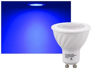 LED COB Strahler 5W blau GU10 Leuchtmittel Reflektor 230V - Picture 1 of 3