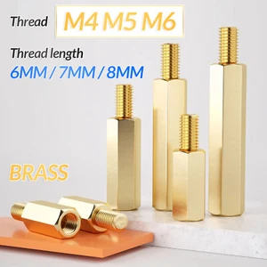 Hex Brass Standoff Spacer Screw Pillar PCB PC M4 M5 M6 Computer Motherboard - Picture 1 of 74