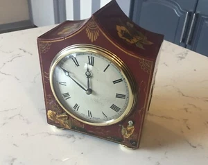 A FINE QUALITY ANTIQUE, SMITH’S LONDON CHINOISERIE MANTEL CLOCK. GWO. - Picture 1 of 16