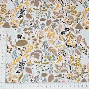 Herstblüten in Jadegrün Serie Herbstgarten 100 % BW Organic Qualität (3013) - Bild 1 von 2