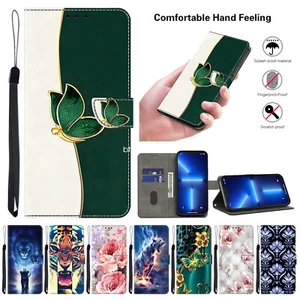 Pattern Wallet Flip Stand Phone Cover Case for Xiaomi Redmi Note 14 13 12 11 10 - Picture 1 of 23