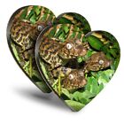 2x Heart MDF Coasters - Broad Snouted Caiman Crocodile  #3138