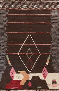 Soft Plush Geometric Tribal Moroccan Berber Oriental Area Rug Wool Handmade 9x12
