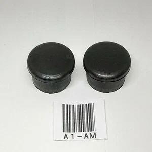 HONDA C50 C70 C65 C90 C100 C102 C105 CM90 SWING ARM REAR FORK CAP Pair Black - Picture 1 of 8