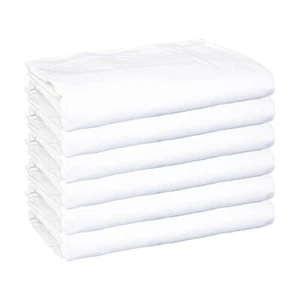 6 Pack of Fitted Bed Sheets, White, 200 Thread Count, Size Options, Color Coded - Picture 1 of 20