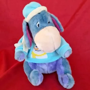 Disney Store Exclusive Eeyore Winter Snowman Plush 12 Inch Winnie The Pooh - Picture 1 of 9
