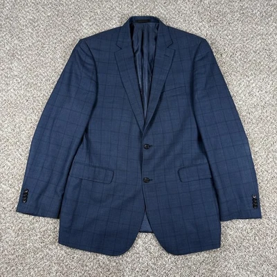 Blazer Jos A Bank Reserve Para Hombres 44XL Azul Ventana Ajuste A Medida Lana Seda Foto 1 de 4