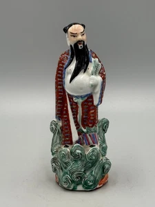 Antique Early 20th c. Chinese Famille Rose Porcelain Zhongli Quan Figurine 6.5” - Picture 1 of 10