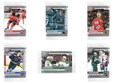 2024-25 NHL Topps NOW® 6-Sticker Bundle 139-144 🏒 Celebrini & Dvorsky RCs + 4 - Image 1 of 4