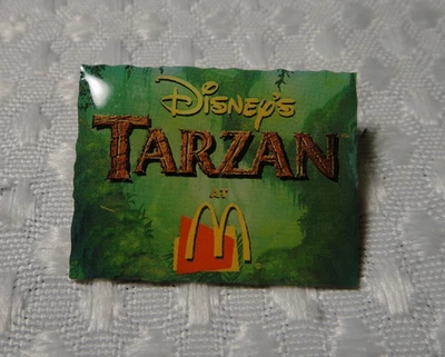 Prendedor de metal vintage McDonald's Disney Tarzán lanzamiento de película promocional empleado Foto 1 de 3