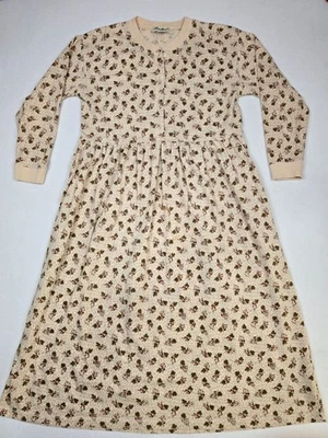 Vestido Eddie Bauer Floral Pradera Casa Cottagecore 100% Algodón Manga Larga Talla Foto 1 de 4