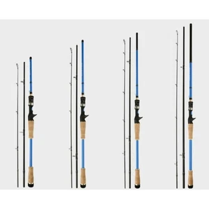 Cañas de pescar caña de pescar giratoria de fibra de carbono 1,8-2,7 m caña de pescar 3 secciones - Imagen 1 de 17