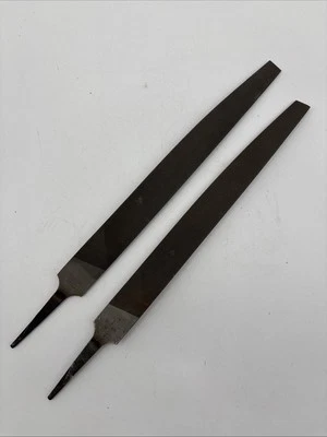 Pair Vintage Nicholson Wedge Shape File 10” 1” Wide Total Length  USA - Image 1 of 4