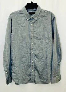 Camisa Oxford BANANA REPUBLIC Para Hombres Gris Calce Desacogido Elastizada Talla L Grande - Imagen 1 de 7