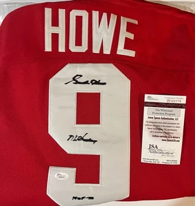 Gordie Howe Auto Signed Custom Jersey Red Wings HOF Mr. Hockey JSA! - Picture 1 of 3