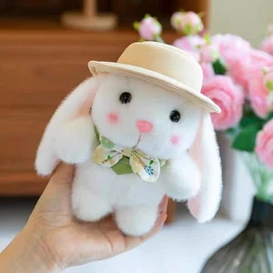 White Pudding Rabbit Plush Toy Stuffed Animal for Kids Adults Perfect Gift 7in - Picture 1 of 10