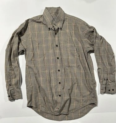 Camisa Johnston & Murphy Para Hombre Mediana Abotonada Cuadros Manga Larga Algodón Foto 1 de 4