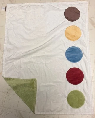 Cobertor de bebê Dwell Studio Target verde branco grande círculo ponto 30x40 veludo Lovey - Imagem 1 de 2