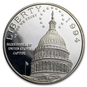 1994-S Capitol $1 Silver Commem Proof (Capsule Only) - Picture 1 of 3