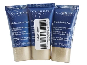 Clarins Multi Active Nuit All Skin Types 0.5 OZ Set of 3 - Picture 1 of 1