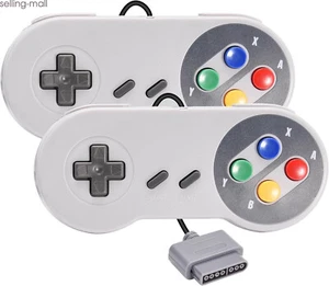 2PACK Wired/Wireless SNES Gamepad for Super Nintendo Entertainment System SNES - Picture 1 of 40