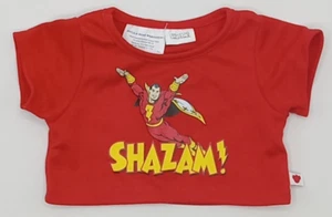 Build a Bear Workshop Shazam Superhero Shirt Red 2018 with Tags BABW - Picture 1 of 5