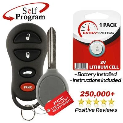 For 2001 2002 2003 2004 Chrysler 300M Keyless Remote + Key - Image 1 of 4