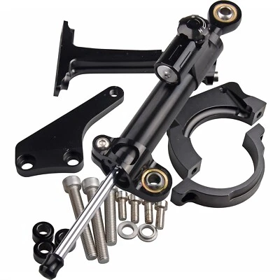 Amortiguador estabilizador de dirección CNC y soporte para Kawasaki ER-6N 2006-2008 2007 Foto 1 de 4