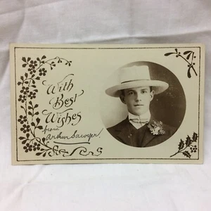 Vintage Photo Postcard Best Wishes Greeting w/ New Zealand Postmark - Picture 1 of 10