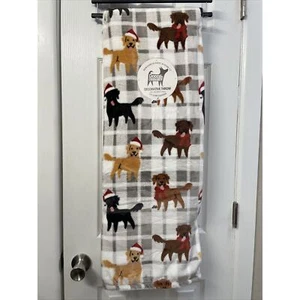 DOGS Throw Blanket 50x70” Christmas Lili Chen Doggie Drawings Retriever Labrador - Picture 1 of 9