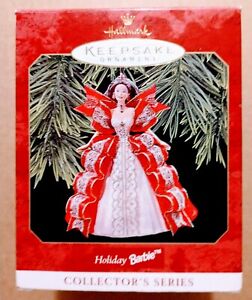 Barbie '97 Vintage In New Box Hallmark Ornament Collector Series #5 Holiday Red