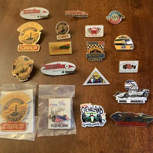 Lot Lapel Pins 18 AUTOMOBILE GRAND PRIX 90s Cart Nigel Mansell Geoff Brabham Vtg - Picture 1 of 9