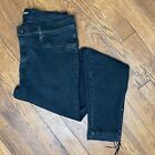 Hudson Jeans Black Mid Rise Lace Up Ankle Skinny Size 31