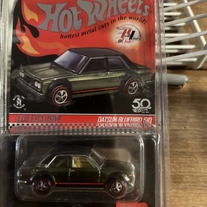 HOT WHEELS DATSUN BLUBIRD 510 CLUB EXCLUSIVE 2018 CLUB CAR Red Line Club - Picture 1 of 9