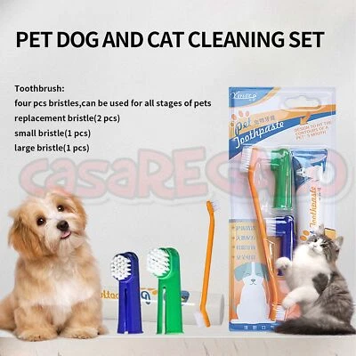 Pet Dog Cat Cleaning Toothpaste+ Toothbrush+ Back Up Brush Set BEEF / VANILLA - image 1 of 4