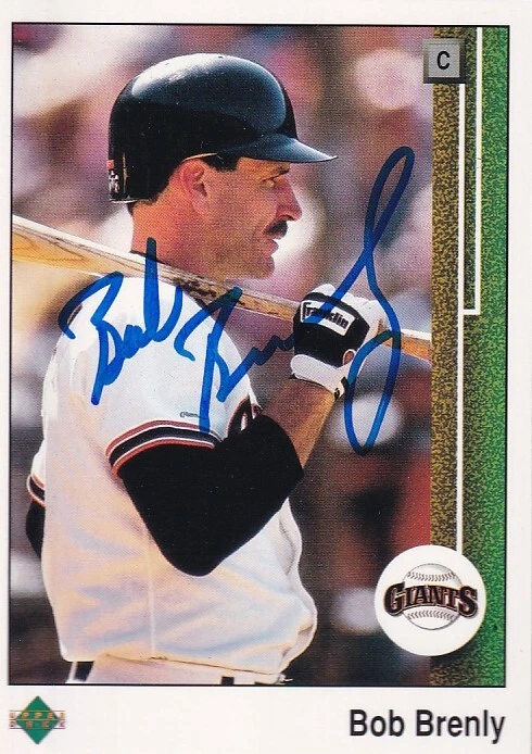 Bob Brenly 1989 Upper Deck UD SIGNED CARD (TOUGH AUTOGRAPH) San Francisco Giants - Image 1 of 1