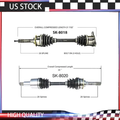 Передний вал оси CV шарнирное соединение 2X TrakMotive для Chevrolet Tracker 1999-2004 - Изображение 1 из 4