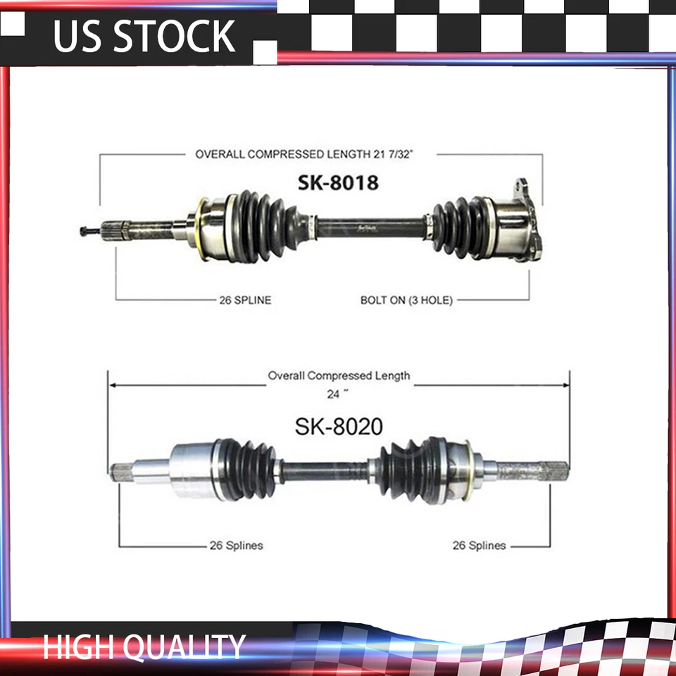 Eje delantero CV 2x TrakMotive para Chevrolet Tracker 1999-2004 Foto 1 de 4