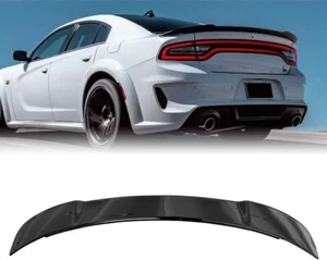 For Dodge Charger 2011-2023 Gloss Black Hellcat Style SRT Trunk Lip Spoiler Wing - Picture 1 of 12