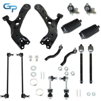 For 2006 - 2018 Toyota RAV4 Front Lower Control Arm Ball Joint Tie Rod Kit 14PCS - Image 1 of 4