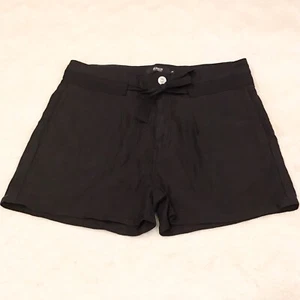 Hudson 26 (2) Paperbag Women’s Linen Blend High Rise Black Shorts - Picture 1 of 10