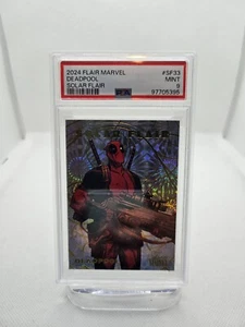 2024 FLAIR MARVEL #SF33 DEADPOOL SOLAR FLAIR MINT PSA 9 - Picture 1 of 2