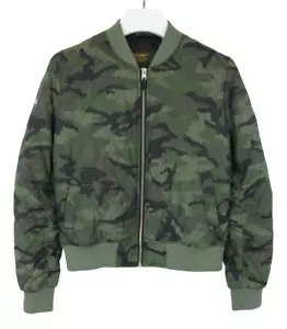 SUPERDRY Jacket Men's MEDIUM Full Zip Bomber Quilted Padded Camouflage - Picture 1 of 13