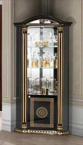 New Aurora Design Italian Black/Gold Corner Unit Luxury - Picture 1 of 2