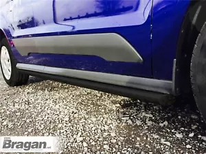 Barras laterales para adaptarse a Renault Kangoo 2008 - 2021 SWB acero inoxidable escalones furgoneta negro - Imagen 1 de 3