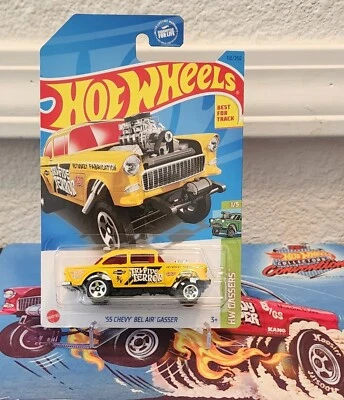 2023 HOT WHEELS '55 Chevy Bel Air Gasser Tri-Five Terror HW GASSERS 1/5 #110/250 - Image 1 of 3