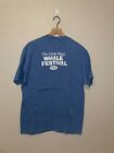 2002 The Great Maui Whale Festival Pacific Whales Foundation Blue Shirt 2000S Y2